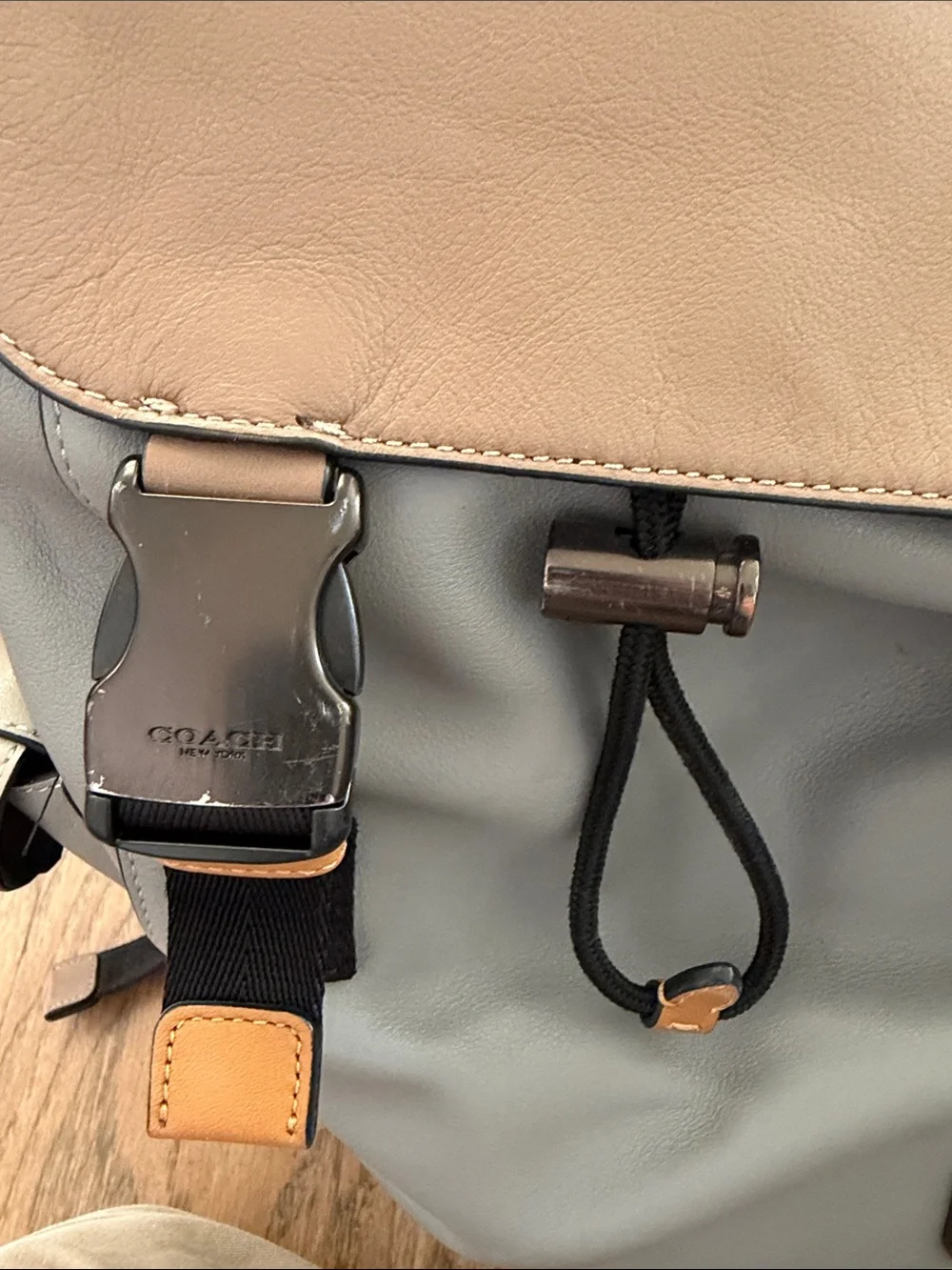 Coach Rivington Two-Tone Gray, Tan & Cream Men's Backpack